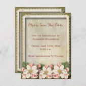   Afstuderen Bloemen sparen de Datum Briefkaart (Voorkant / Achterkant)