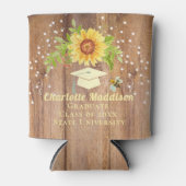 Afstuderen Bloemen Zonnebloem Blikjeskoeler (Voorkant)