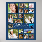 Afstuderen Blue 19 Photo Collage Script Poster (Voorkant)