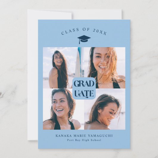 Afstuderen Blue Box Afstuderen aankondiging (Voorkant)