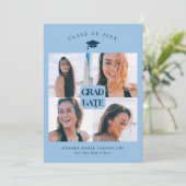 Afstuderen Blue Box Afstuderen aankondiging (Staand voorkant)