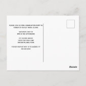 Afstuderen Blue Class of 2021 Custom School Party Briefkaart (Achterkant)