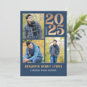 Afstuderen Blue Class van 2025 Kaart (Staand voorkant)