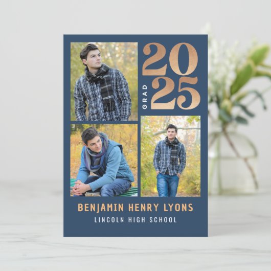 Afstuderen Blue Class van 2025 Kaart (Staand voorkant)