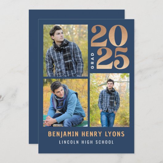 Afstuderen Blue Class van 2025 Kaart (Voorkant / Achterkant)