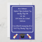 Afstuderen, Blue Flat Aankondiging Kaart (Achterkant)