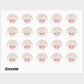 Afstuderen Blue Gold Confetti 2023 Ronde Sticker (Vel)