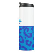Afstuderen Blue Leopard dragen pet Thermosbeker (Geroteerd rechts)