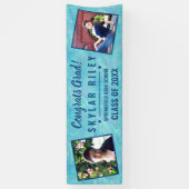 Afstuderen Blue Opal 2 Photo Congring Afstudeerder Spandoek (Verticaal)