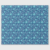 Afstuderen Blue Opal Chic Polka Dot Afstuderen Cadeaupapier (Vlak)
