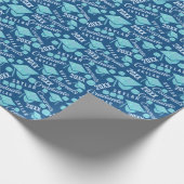 Afstuderen Blue Opal Chic Polka Dot Afstuderen Cadeaupapier (Hoek)