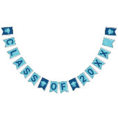 Afstuderen Blue Opal Party Signs Class of Year Vlaggetjes (Alle)