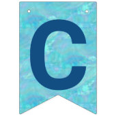 Afstuderen Blue Opal Party Signs Class of Year Vlaggetjes (Tweede vlag)