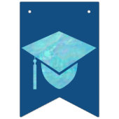 Afstuderen Blue Opal Party Signs Class of Year Vlaggetjes (Eerste vlag)