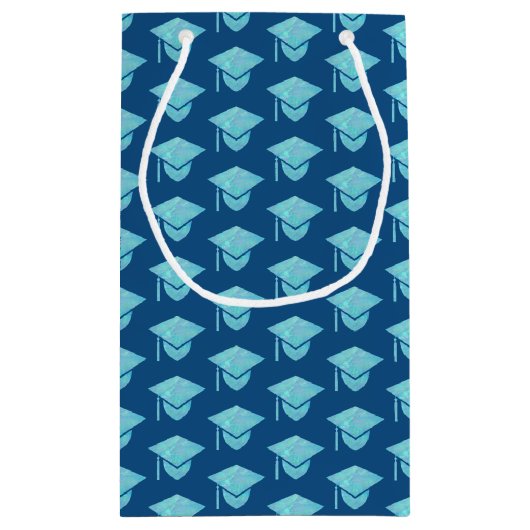 Afstuderen Blue Opal Trendy Pattern Afstuderen Klein Cadeauzakje (Achterkant)