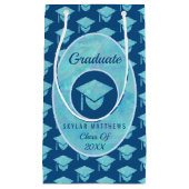 Afstuderen Blue Opal Trendy Pattern Afstuderen Klein Cadeauzakje (Voorkant)