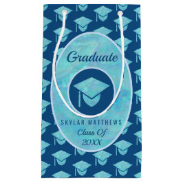 Afstuderen Blue Opal Trendy Pattern Afstuderen Klein Cadeauzakje