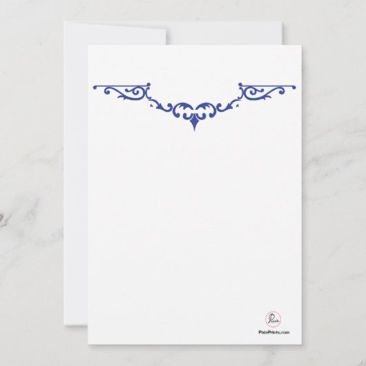 Afstuderen Blue Photo Invitation Kaart (Achterkant)