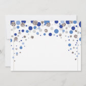 Afstuderen Blue Silver Party Polka Dot Foto Kaart (Achterkant)