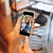 Afstuderen Blue Typography Photo Class of 2023 Kaart