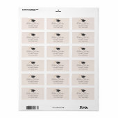 Afstuderen Blush Gold Foil Pet Adres Etiket (Full Sheet)