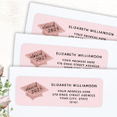Afstuderen Blush Pink Klasse van 2025 Afstuderen Etiket
