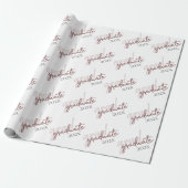 Afstuderen Blush Script | Classy roze borstel op w Cadeaupapier (Uitgerold)