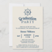 Afstuderen Boat Party Ship's Wheel nautisch Kaart (Voorkant)