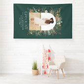 Afstuderen boeg 1 foto groene botanische moderne spandoek (Insitu)