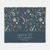 Afstuderen boeg 1 foto marinebluel botanisch moder fleece deken (Voorkant (Horizontaal))