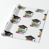 Afstuderen boeken en Petten Cadeaupapier (Uitgerold)