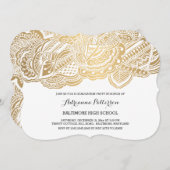 Afstuderen | Boheems gouden mandala patroon Kaart (Voorkant / Achterkant)