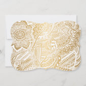 Afstuderen | Boheems gouden mandala patroon Kaart (Achterkant)