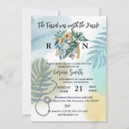 Afstuderen Boho Botanische Floral Kaart