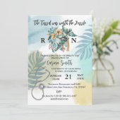 Afstuderen Boho Botanische Floral Kaart (Staand voorkant)