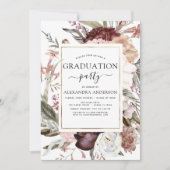 afstuderen Boho Dusty Pink Burgundy 2022 Kaart (Voorkant)