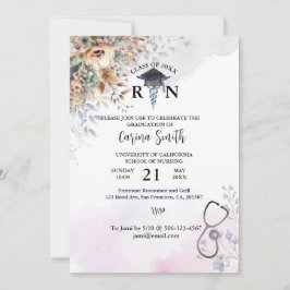Afstuderen Boho Floral, speciaal verzorgd Kaart