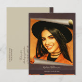 Afstuderen Boho Rustic Foto Dank je wel Aankondigingskaart (Voorkant / Achterkant)