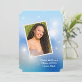 Afstuderen Bokeh en sterren Kaart (Staand voorkant)