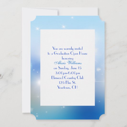 Afstuderen Bokeh en sterren Kaart (Achterkant)