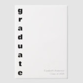 Afstuderen Bold Afstudeerder Naam Klasse van 2025 Vellum Uitnodigingen (Voorkant)