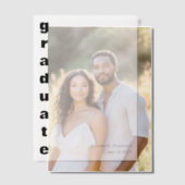 Afstuderen Bold Afstudeerder Naam Klasse van 2025 Vellum Uitnodigingen (Offset (Koppel))