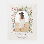 Afstuderen boog 1 foto natuurlijk botanisch modern fleece deken (Voorkant)