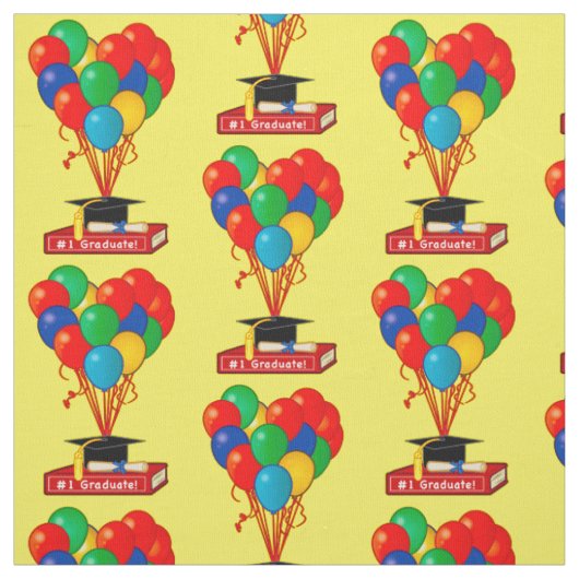 Afstuderen Book, Heart, Balloons, Diploma Stof (Swatch)