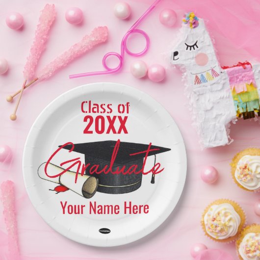 Afstuderen Bord papier - Pet en Diploma HAMbyWG (Feest)