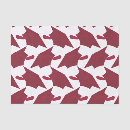 Afstuderen Bourgogne en witte graten Tissuepapier (Voorkant)