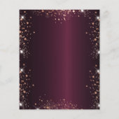 Afstuderen Bourgogne Glitter Budget Uitnodiging Flyer (Achterkant)