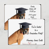 Afstuderen Boxer party-uitnodiging Kaart (Voorkant / Achterkant)
