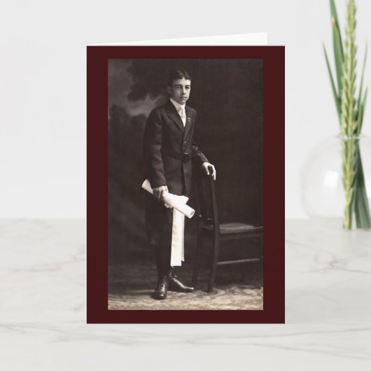 Afstuderen Boy Kaart (Voorkant)