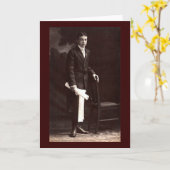 Afstuderen Boy Kaart (Gele Bloem)